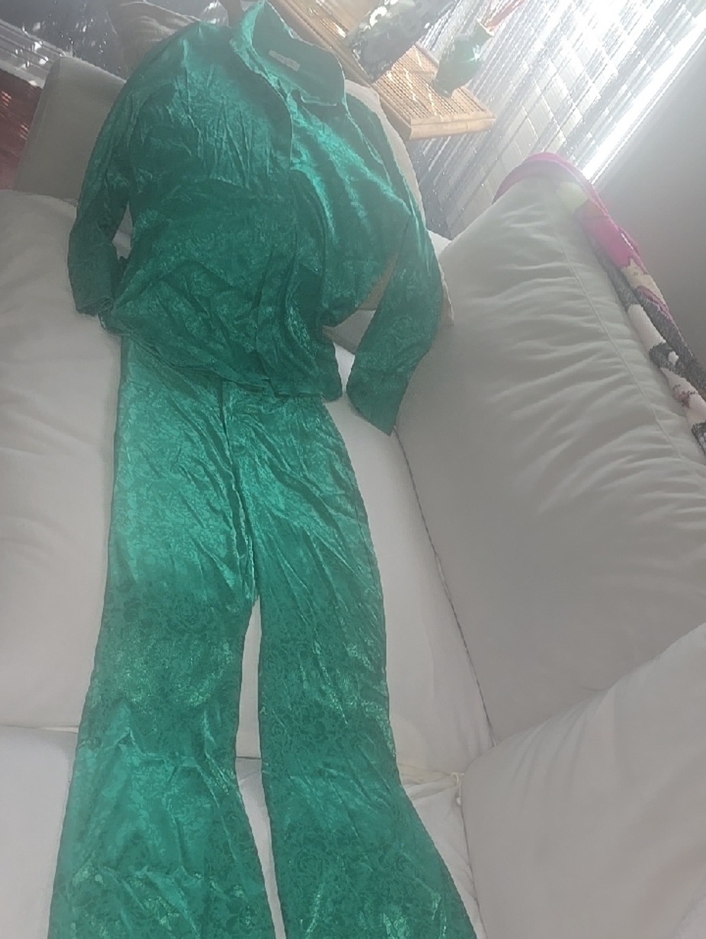 12th Tribe Floral Jacquard Top & Pants